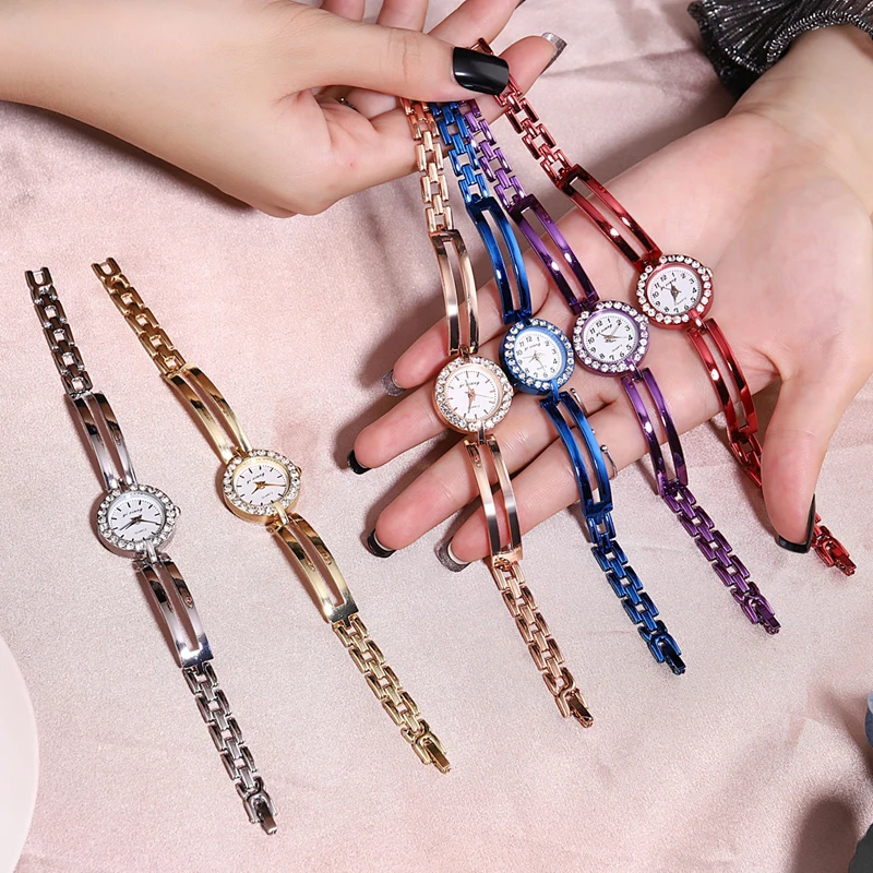 Ювелирные Изделия Аналоговые богемные женские часы браслет ретро Форма Стразы