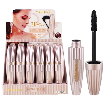 

Fluffy Volume Mascara Makeup 4D Fiber Mascara Long Eyelash Silicone Brush Curving Lengthening Mascara Waterproof Eye Cosmetics