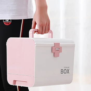 

Multi-function Portable Large Medicine Box Household Medicine Box First Aid Pill Tool Storage Box Handle Drawer Medicine Set