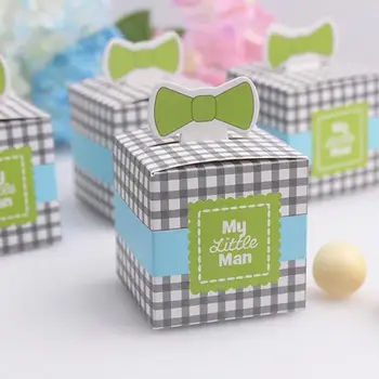 

My Little Man Favor Box baby shower baptism party Candy box guest gift box
