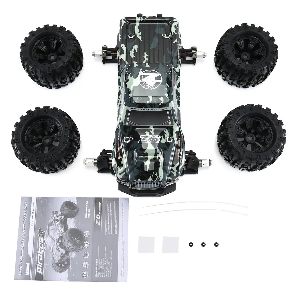 

ZD RACING MT8 Pirates3 1/8 2.4G 90km/h Electric Brushless RC Racing Car OFF-Road Model Big Foot Monster Truck RTR/Car Frame