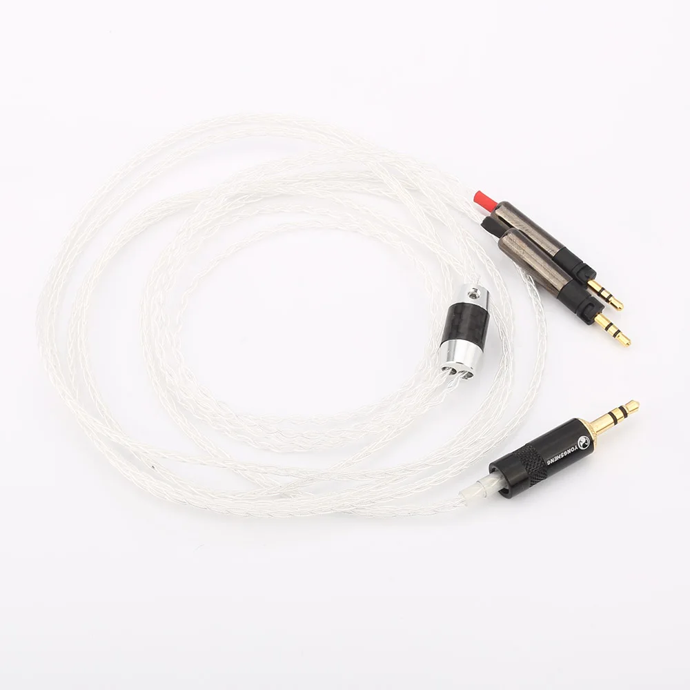 Audiocrast 3 5mm Stereo 8 Cores 7N OCC Silver Plated R70X Headphone Upgrade Cable for ATH R70X R70X headphones