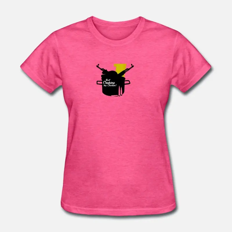 Women-Rose Red Just Cooking My Chicken! Mens T-Shirt Cotton Round Neck Sunlight T-Shirt Man Plus Size S-5xl Solid Color Pop Top Tee - Цвет: Women-Rose Red