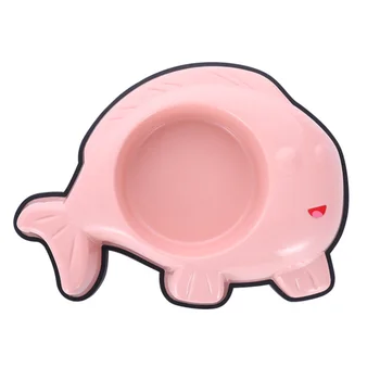 

Pet Dog Cat Feeder Creative Food Dish Plastic Pet Feeding Bowl Corgi Rice Bowl Drinking Bowl (Pink)