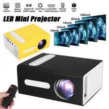 

T300 1080P LED Mini Projector 240x320 AV USB Audio Portable Projector 3D Home Cinema Media Video Player Built-in Speaker