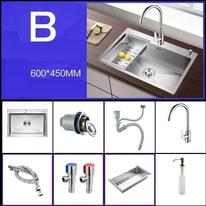 Evier Tarjas Para Wasbak Integral Waschbecken Portatil Cocina De Acero Inoxidable Fregadero Lavabo Cuba Pia Cozinha кухонная раковина