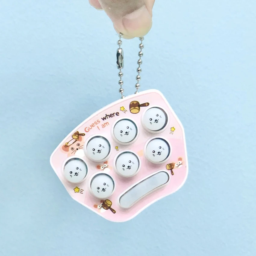 Mini Portable Game Console Keychain Children Handheld Game Console Toy Puzzle Nostalgic Cartoon Creative New Year Christmas Gift