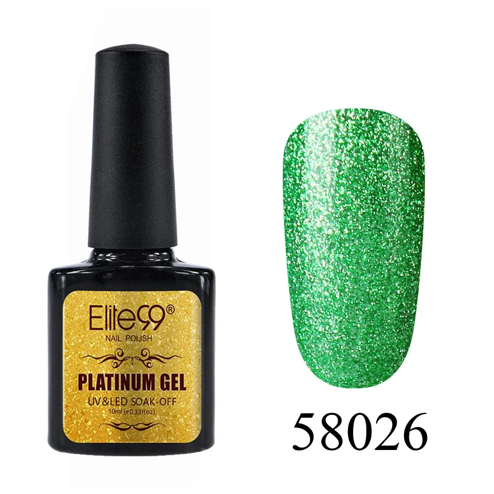 Elite99 гибридные Лаки гель лак для ногтей набор 10 mlgliting Platinum Painting Nails Art Poly UV Gellak Топ базовый праймер для маникюра - Цвет: 58026