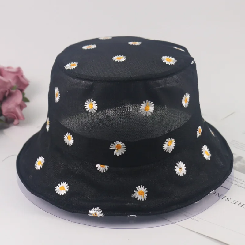 Japanese Small Daisy Bucket Hats Women 