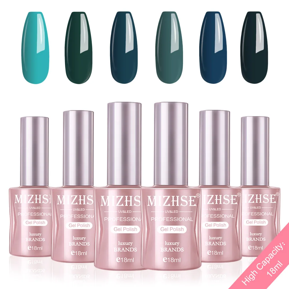 P17 MIZHSE набор гель-лака UV Vernis Полупостоянный Гель-лак лаковое гелевое покрытие для ногтей Отмачивание Чистый Цвет Гель-лак Подарочная коробка салонные наконечники - Цвет: P17