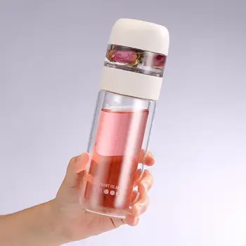 

Koh Chang Separation Tea Cup Double Layer Insulated Tea Cup Women's Portable Glass Mini Simple Isolated Glass Bottle