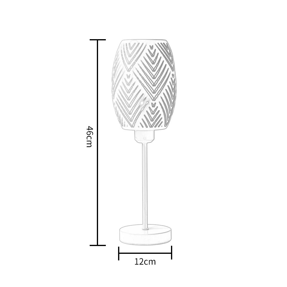 OYGROUP прикроватная настольная лампа в скандинавском стиле, металлический полый абажур, Настольный светильник для украшения, без лампы, E27, белый