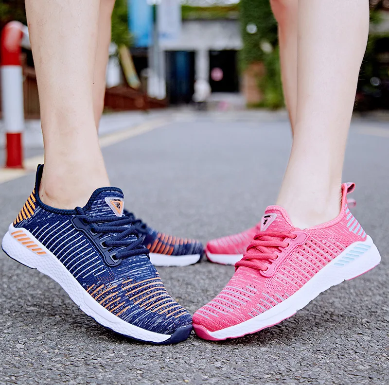 

2019 Autumn WOMEN'S Shoes Fly Woven Running Shoes Women's Lightweight Breathable Couples Mesh Shoes WOMEN'S Casual Shoes