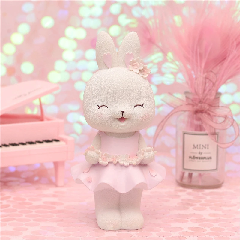 Розовый кролик ночник емкость для ручек копилка украшения ночник для девочек Спальня прикроватный Декор фестиваль подарок осветитель - Испускаемый цвет: Piggy bank