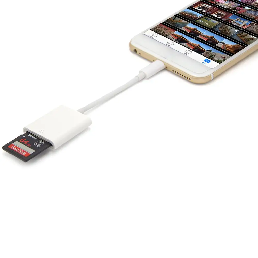 SD TF Card lightning to usb camera adapter Card Reader Adapter OTG Data Cable for iPad 2