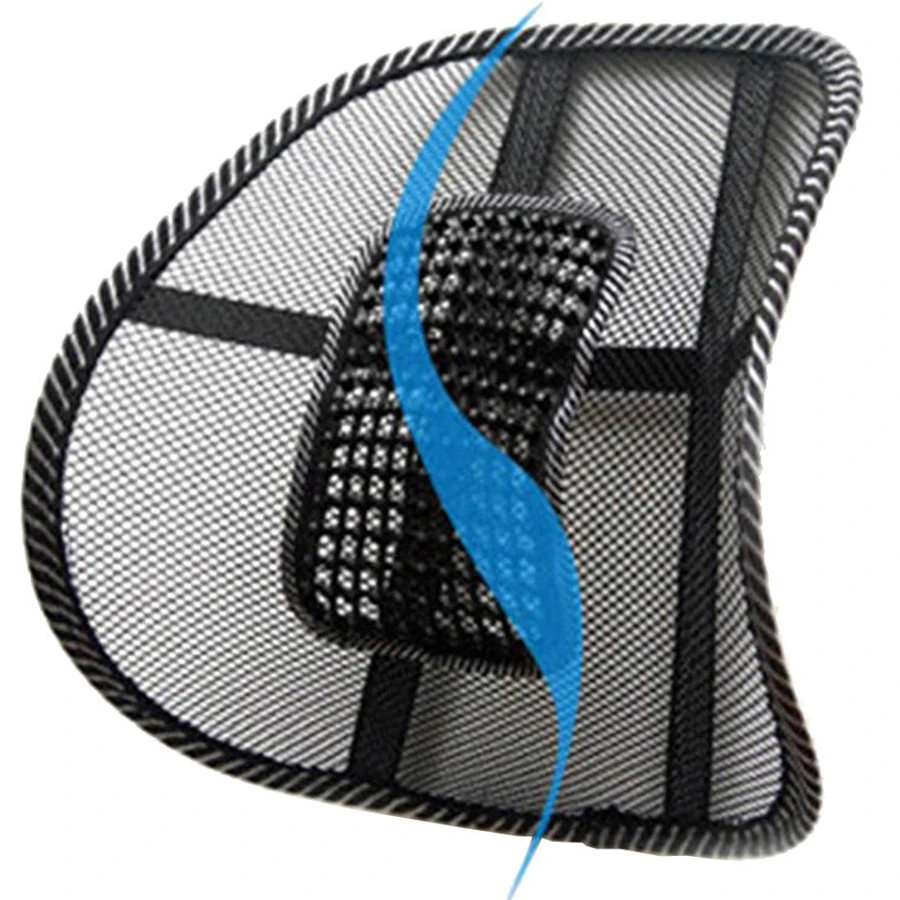 Chair Back Support Massage Cushion Mesh Relief Lumbar Brace Car Truck