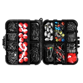 

Fishing Accessories Tackle Kit - Fishing Hooks Swivel Snap Sinker Weight Fishing Beads 3 Way Swivel Fishing