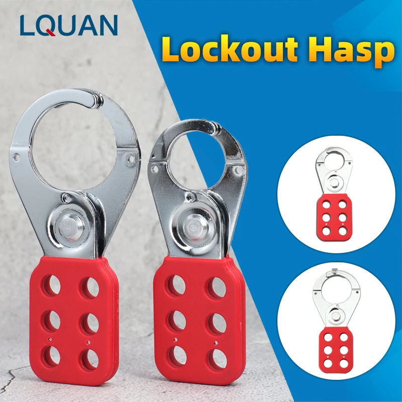 

Lockout Hasp Idustrial 6 Holes Multiple Isolation Steel Aluminum Nylon Safety Loto Hasp Red Plastic Coated 1" 1.5" 25mm 38mm