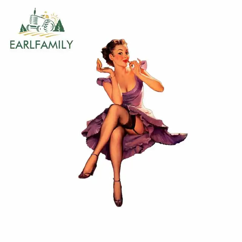 EARLFAMILY 13 см x 8 9 индивидуальная наклейка в виде девушки с дистанционным