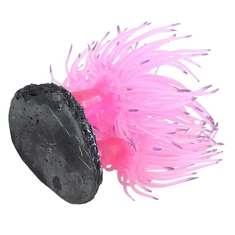 Аквариум Декор Цветок кораллового цвета дизайн Подводное растение розовый продвижение