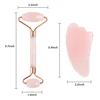 Noiseless Rose Quartz Roller Slimming Face Massager Lifting Natural Jade Facial Massage Roller Stone Skin Massage Tool Girl gift ► Photo 2/6