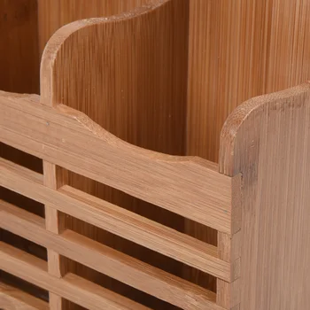 

Bamboo Storage Rack Kitchen Saving Spacer Wall Mounted Hanging Display Storing Utensils Chopsticks Spoon Fork Holders