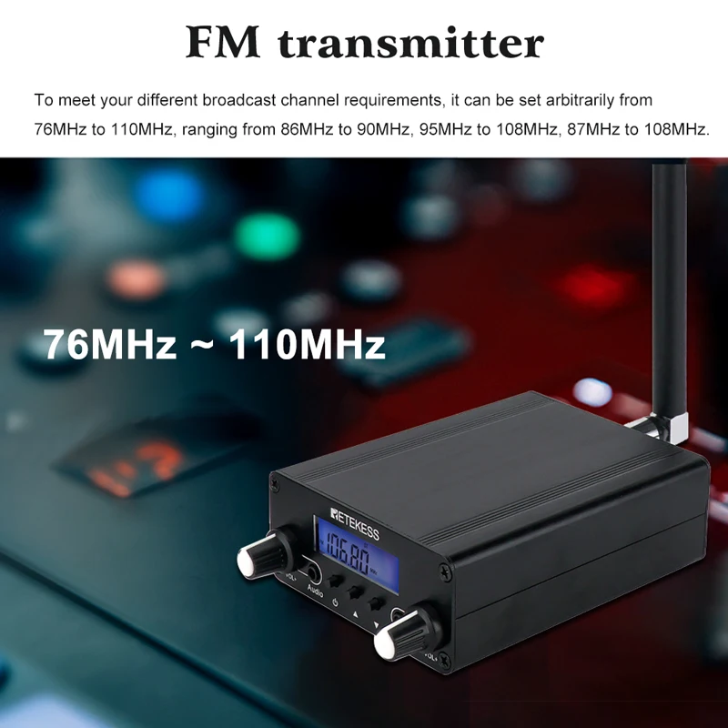 Retekess TR508 무선 FM 방송 송신기 라디오 방송국 + 드라이브 인 교회 회의 번역을위한 10pcs PR13 라디오