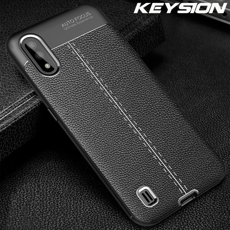 Противоударный чехол KEYSION для Samsung Galaxy M01 роскошный кожаный мягкий силиконовый