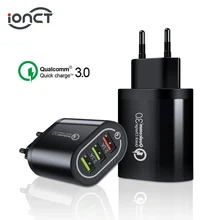 IONCT Универсальный qc 3,0 2,0 настенный быстрый USB зарядное устройство адаптер для Iphone EU вилка Мобильный телефон Быстрая зарядка Samsug huawei Зарядка