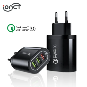 

iONCT Universal qc 3.0 2.0 wall Quick USB charger adapter for Iphone EU Plug Mobile Phone Fast charge Samsug Huawei charging
