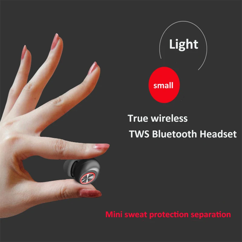 TWS Mini Bluetooth 5,0 наушники портативные TWS True беспроводные наушники-вкладыши 3D стерео звук с микрофоном громкой связи спортивные наушники