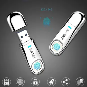 

NEW EAGET FU60 USB3.0 Flash Drive 32GB 64GB High Speed Recognition Fingerprint Encrypted Pen Drive Security Memory USB 3.0 Disk