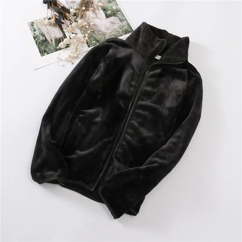 black Shellsuning, без толстовки, женский свитер из шерсти ягненка, негабаритный, на молнии, Зимняя Толстая куртка, водолазка, теплая, мягкая, однотонная, Женская куртка - Цвет: black