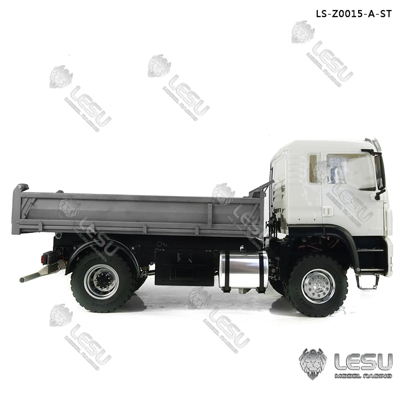 

1/14 Metal LESU 4x4 Chassis MAN TGS Dumper Truck Unassembled Cabin Model Light Sound Motor ESC