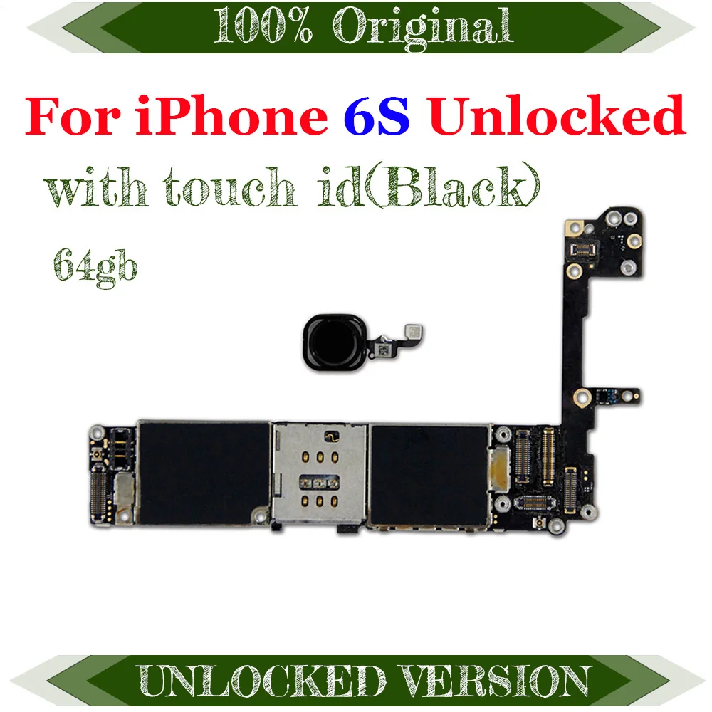 

Free Shipping 64GB , for iPhone 6s Motherboard with IOS Original unlock Icloud for iphone 6s 4.7 inch Mainboard with Chips