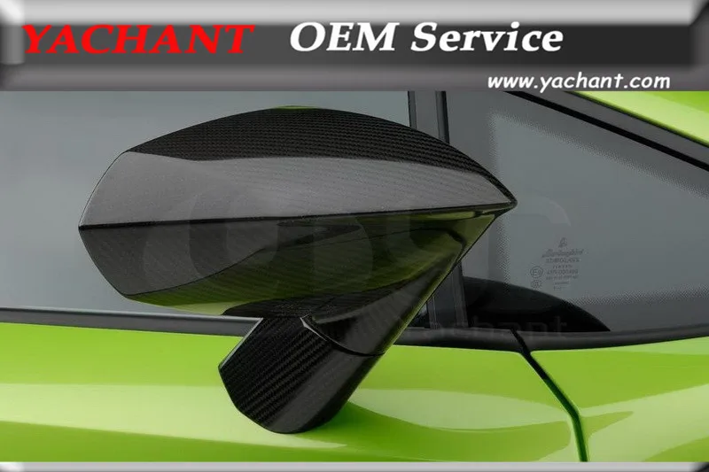 

Car-Styling Carbon Fiber Mirror Covers with Base Fit For 09-14 Gallardo LP550 LP560 LP570 OEM Style Mirror Frame Replacement