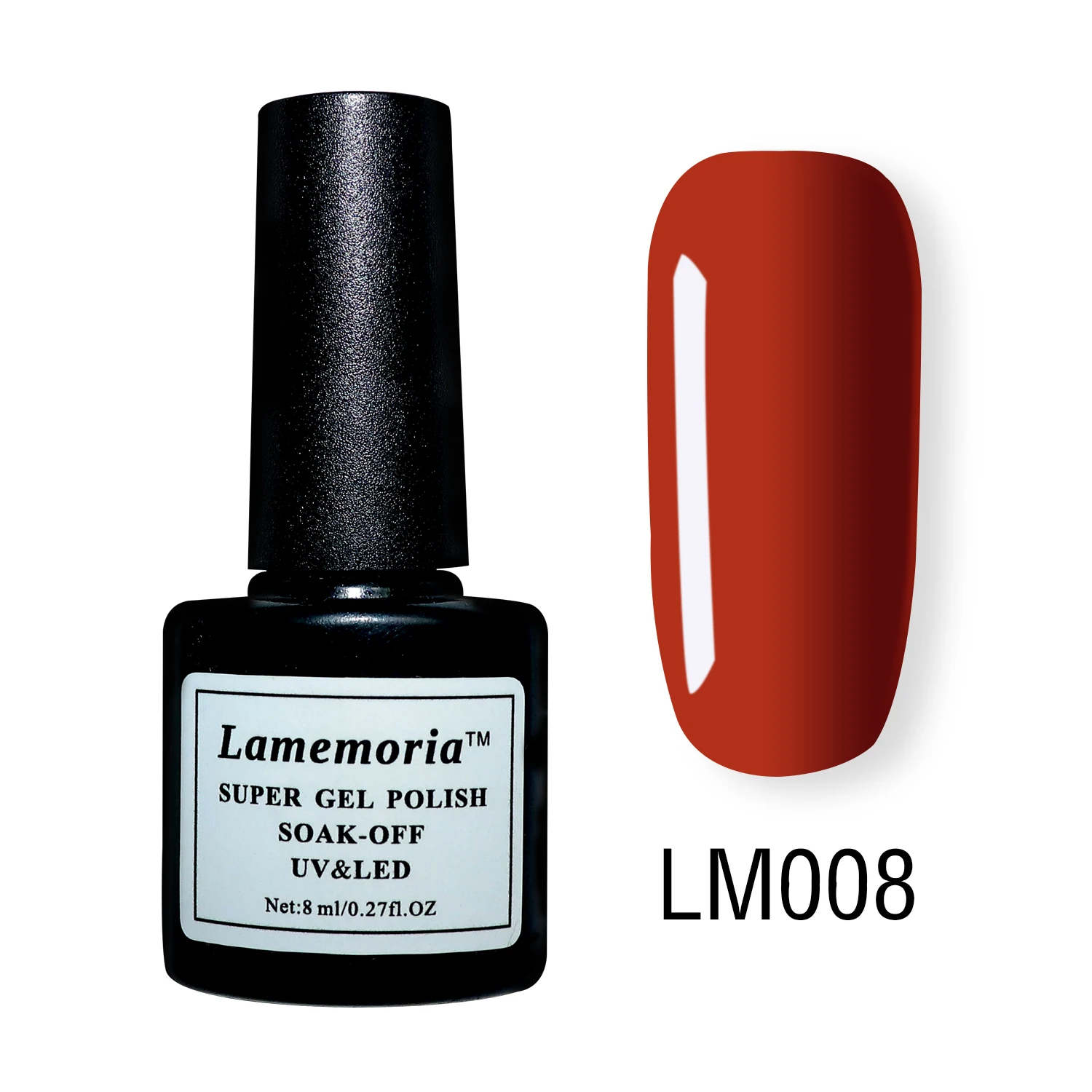56 цветов, чистый Гель-лак для ногтей, черный, белый цвет, 8 мл, полуперманентный УФ-лак для ногтей, декоративный светодиодный - Цвет: LM008