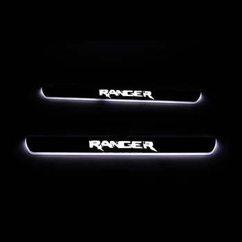 

For Ford Ranger 2015 - 2020 Acrylic Moving LED Welcome Pedal Car Scuff Plate Pedal Door Sill Pathway Light