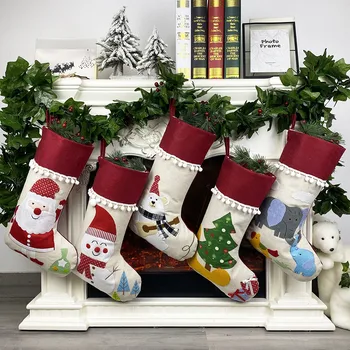

christmas decorations for home Pendant Ornaments Christmas Candy Gift Bag Christmas Stockings Decoration рождество