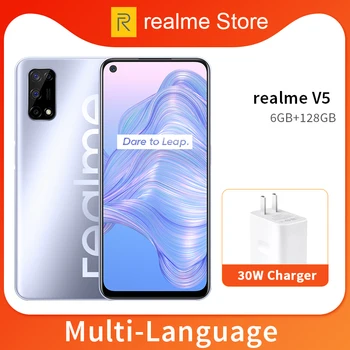 

realme V5 6GB 128GB Smartphone 5G 6.5inch 90Hz Fullview Display Mobile Phone 48MP Quad Cameras 5000mAh 30W Fast Charger