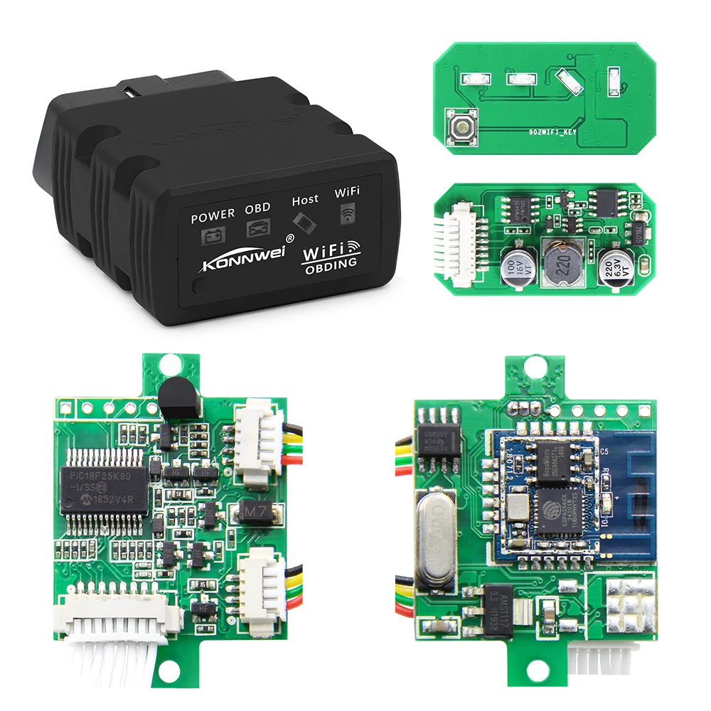 Konnwei KW902 ELM327 V1.5 OBD2 wifi сканер ELM 327 V1.5 wifi OBD 2 OBD2 автомобильный диагностический инструмент ODB2 код ридер для Android