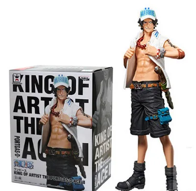 Anime One Piece Ace Suit Navy Blue 54 Generation View PVC Collectible Action Figure Model Doll Toy 25cm Toys |