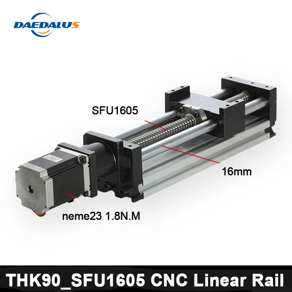 CNC линейной направляющей SFU1605 Линейный рельсы линейных система привода Модуль стол туристический Длина ЧПУ Руководство Ballscrew раздвижные + 57