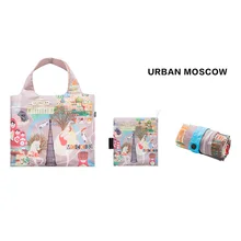 Новая креативная Экологичная легкая хозяйственная сумка с мультяшным принтом многоразовая Складная портативная нейлоновая женская сумка на плечо LBY