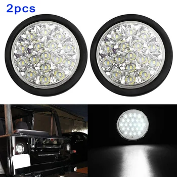 

24LED Truck Tail Light 3 Wires Truck Trailer Tail Light 2pcs 4 Inch Round