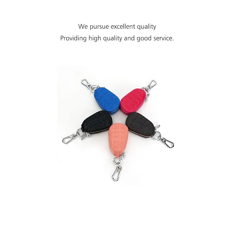 Fashion quality chengguan CL2388 genuine leather Crocodile pattern Car keypack men women car key bag Keychain Key Wallet