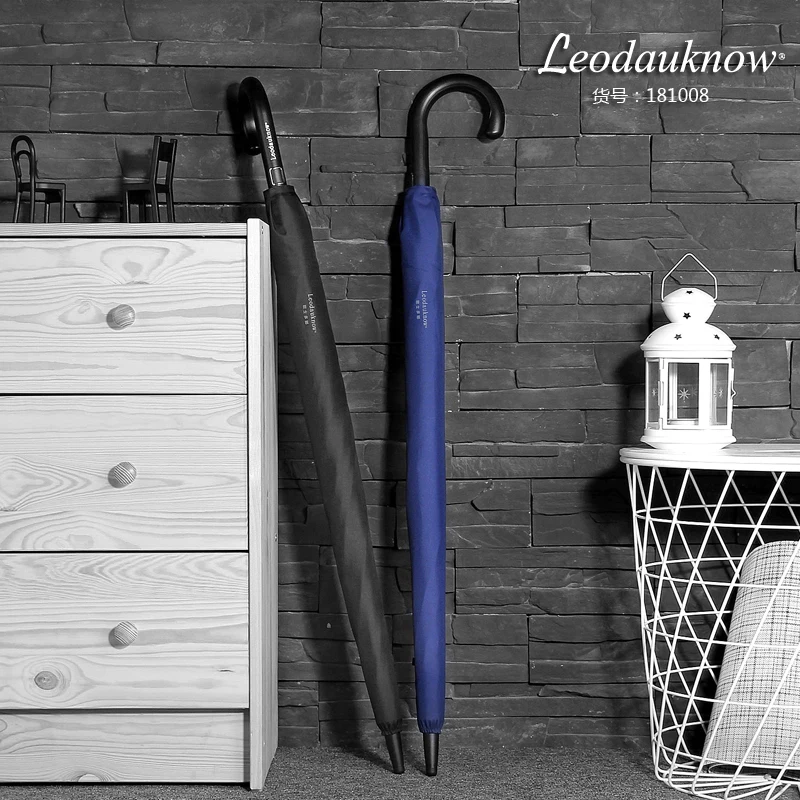 Leodauknow Windproof Long-handle Stylish Men's Umbrellas Use High-density Touch Cloth High Class and Noble Atmosphere | Дом и сад