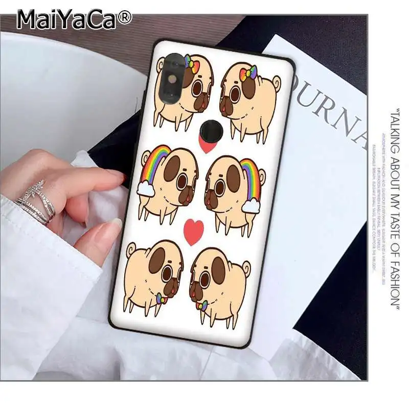 MaiYaCa Lucu Corgi Puglie Pug DIY Dicat Indah Ponsel Case untuk Xiaomi 8 9 Se Redmi 6 Pro 6A 4X 7 Dicatat 5 7 Ponsel