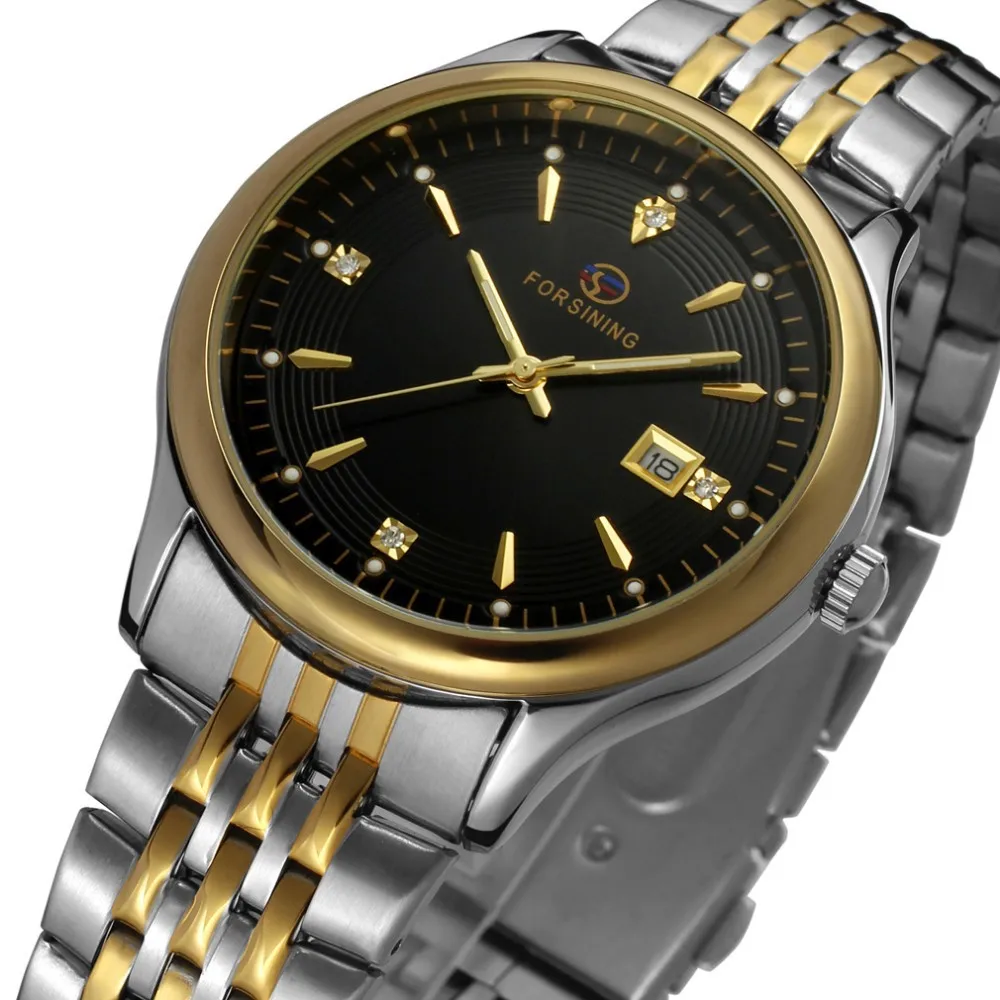

Forsining Korean-style COUPLE'S Watch Women's Fashion Casual Small Hollow out Stainless Steel Quartz Watch