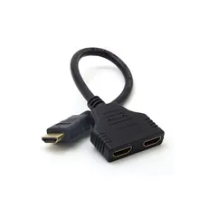 OMESHIN HDMI от 1 до 2 Сплит двойной сигнал адаптер кабель конвертера для видео ТВ HD tv 30 см Прямая
